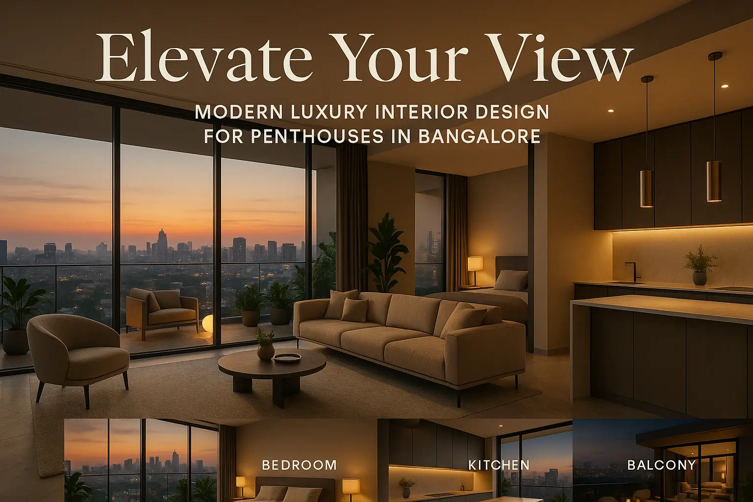 Modern Luxury Interior Design for Penthouses in Bangalore 