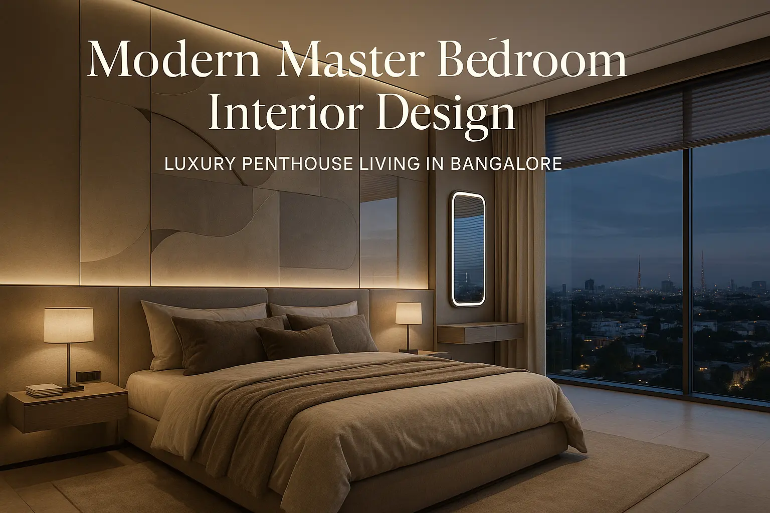 Modern luxury master bedroom penthouse Bangalore
